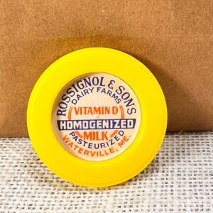 Rossignol & Sons Dairy Milk Bottle Cap Waterville ME Vitamin D Homogenized